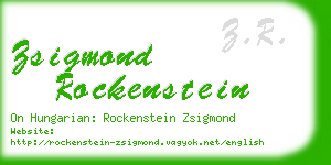 zsigmond rockenstein business card